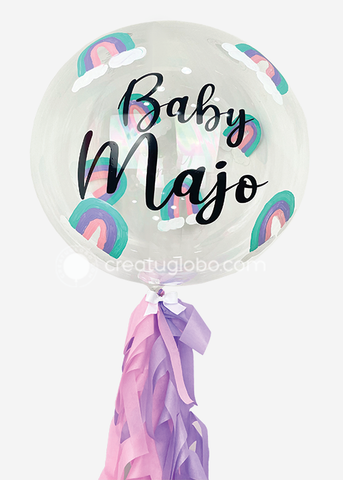 Globo Burbuja Baby Arcoíris
