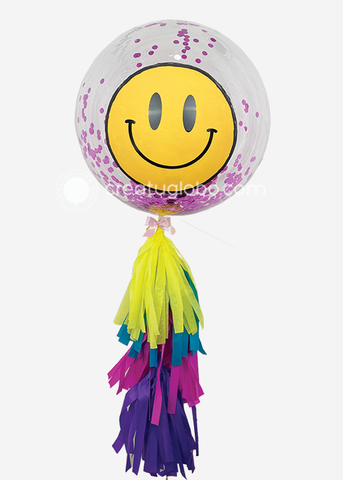 Burbuja carita feliz multicolor niña