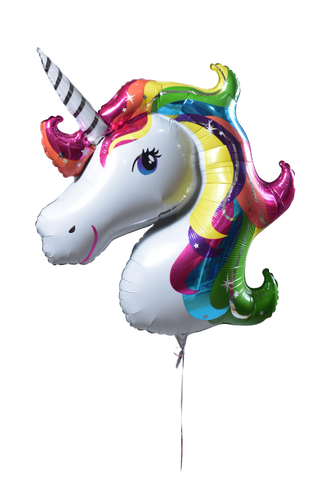 Globo metalico unicornio multicolor