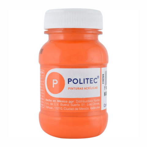 Pintura acrilica politec 100ml Naranja