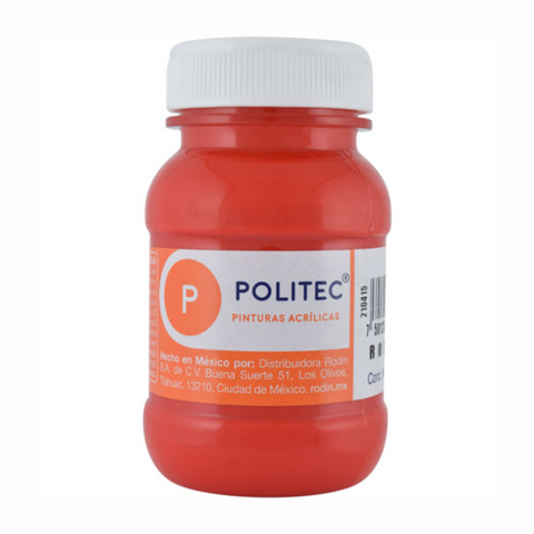 Pintura acrilica politec 100ml Rojo