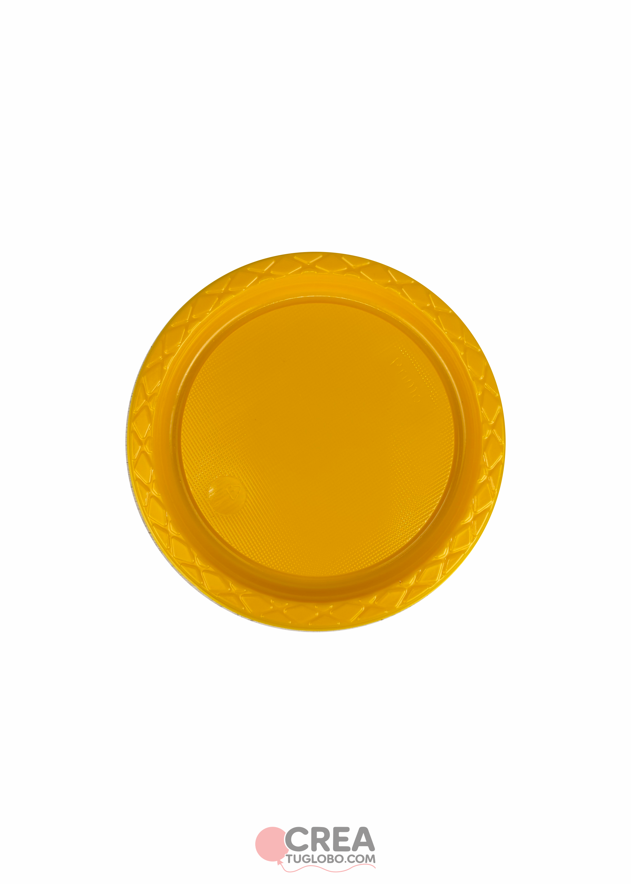 Plato redondo 7" amarillo