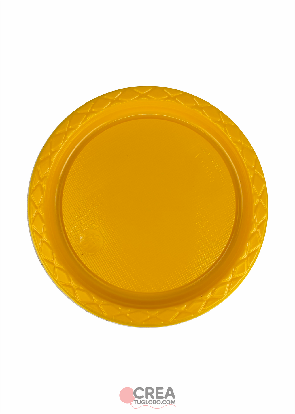 Plato redondo 9" amarillo