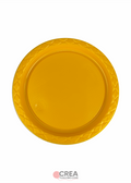 Plato redondo 9" amarillo