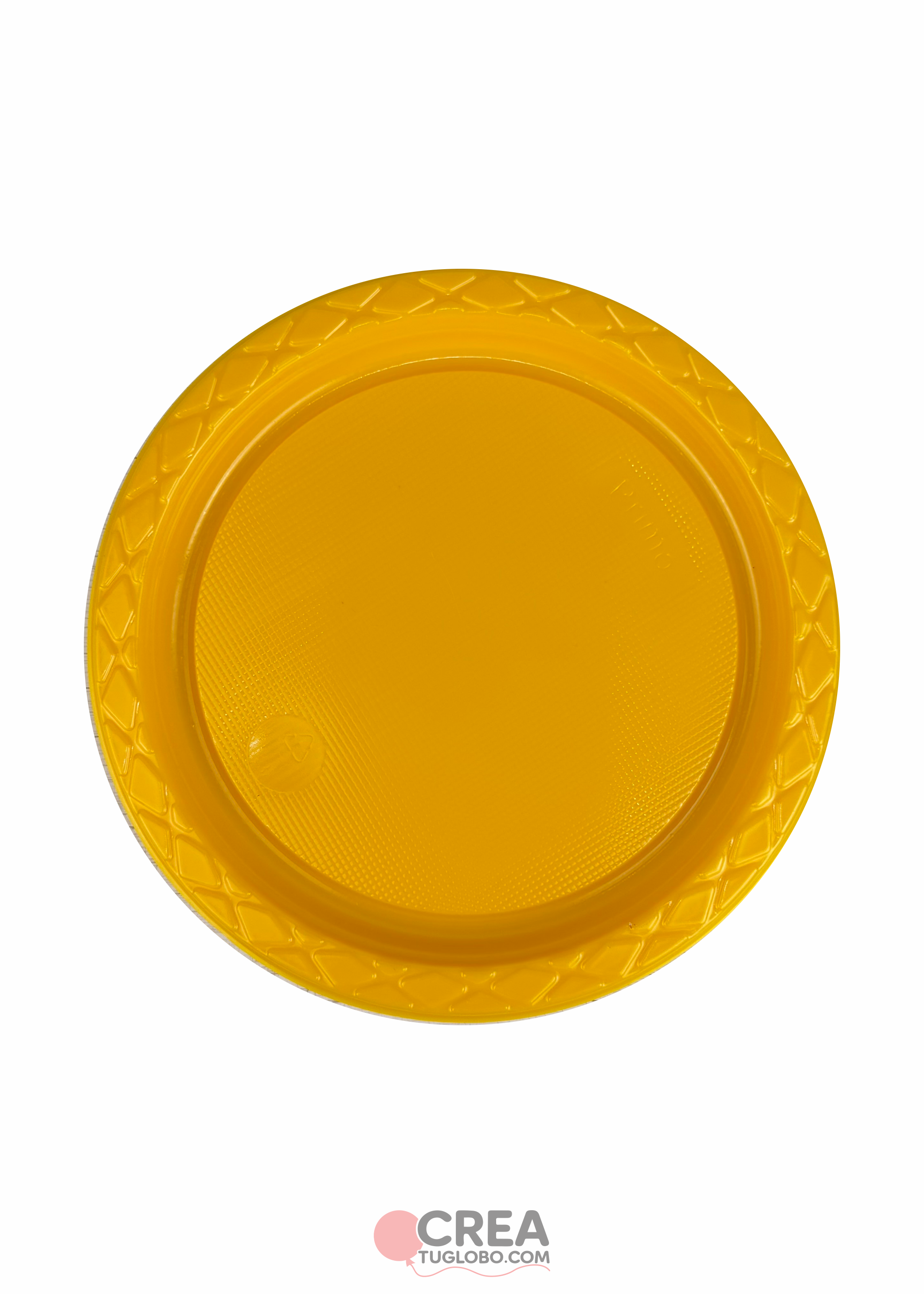 Plato redondo 9" amarillo
