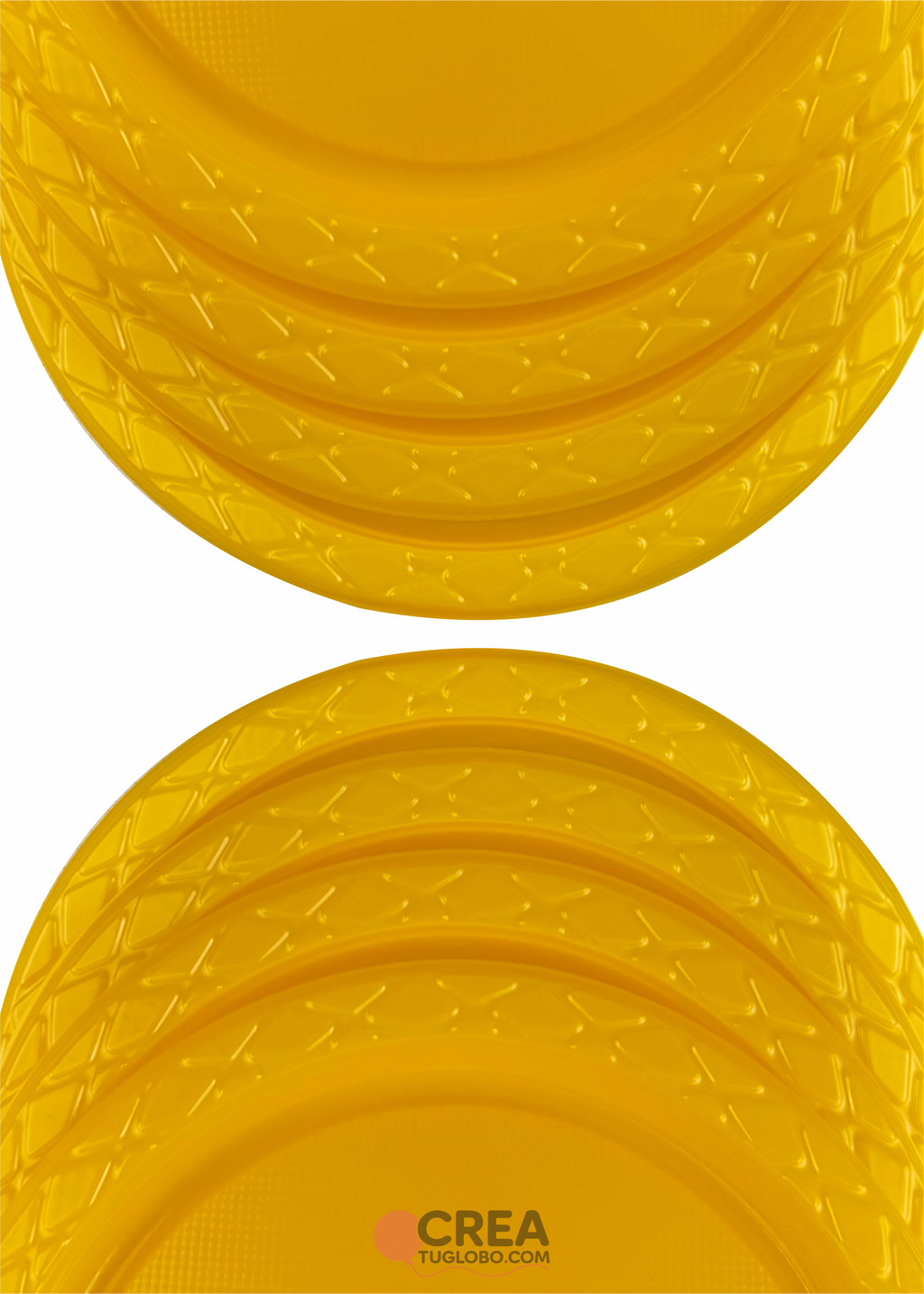 Plato redondo 9" amarillo