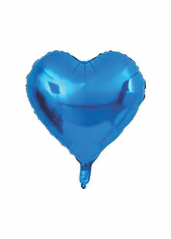 Corazón metálico azul