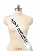 Banda cumpleaños blanco con negro