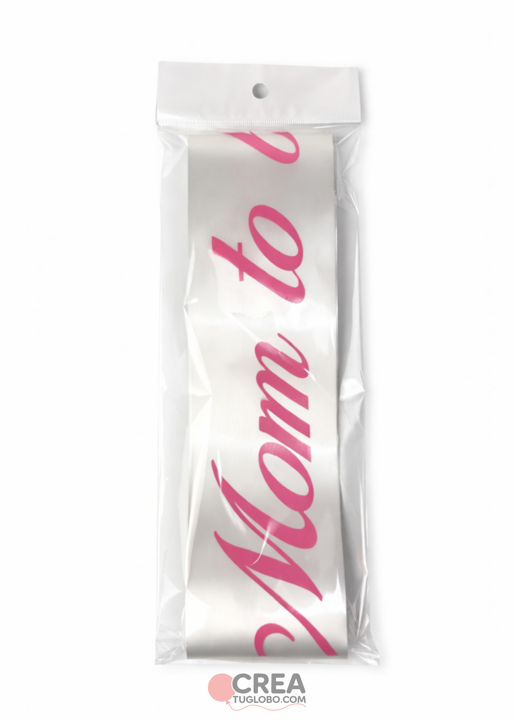 Banda mom to be blanco y rosa