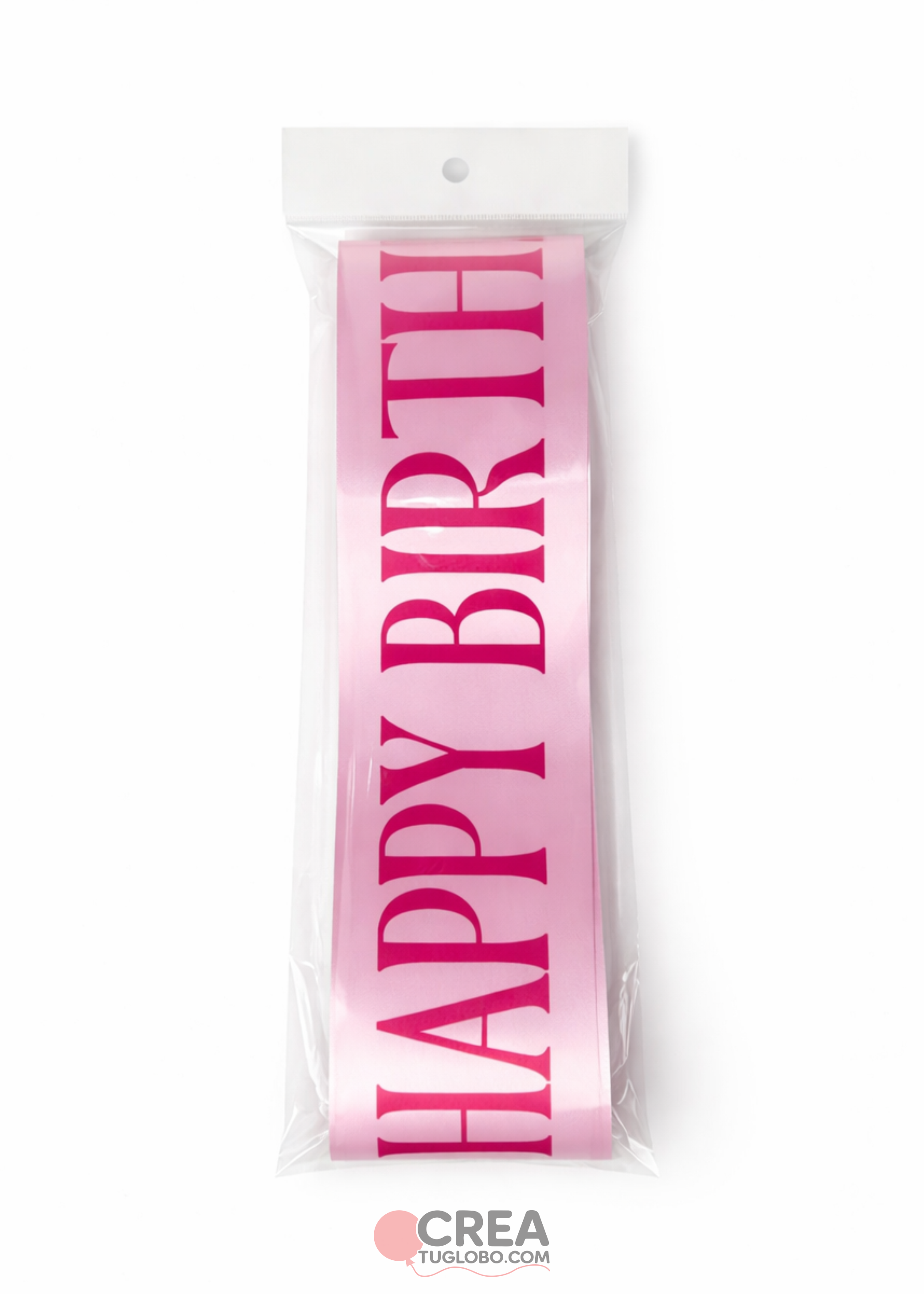 Banda cumpleaños rosa con fucsia