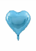 Corazón metálico celeste