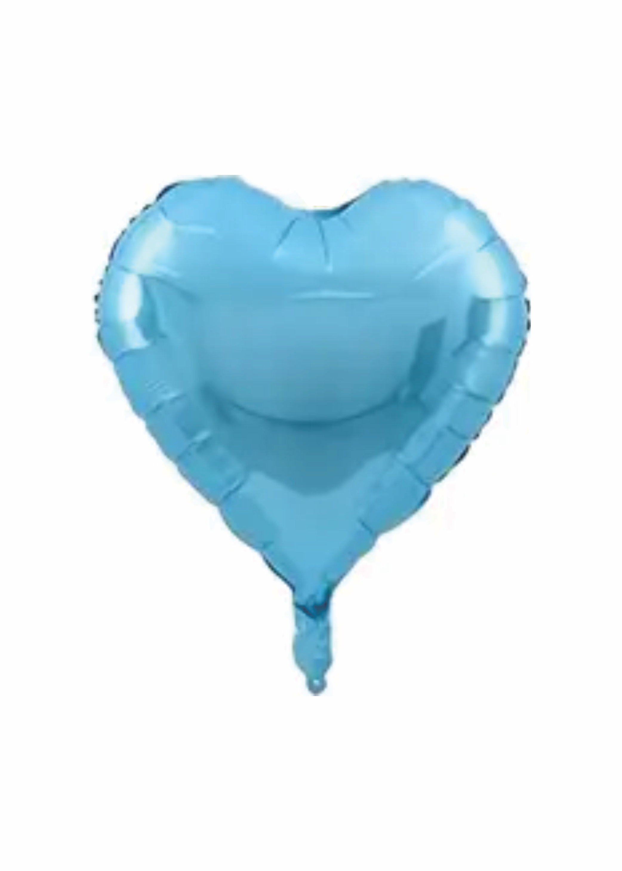 Corazón metálico celeste