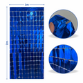 Cortina metalica en cuadros de 1m x 2m Azul