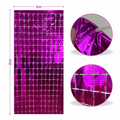 Cortina metalica en cuadros de 1m x 2m  Fucsia