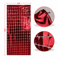 Cortina metalica en cuadros de 1m x 2m  Roja