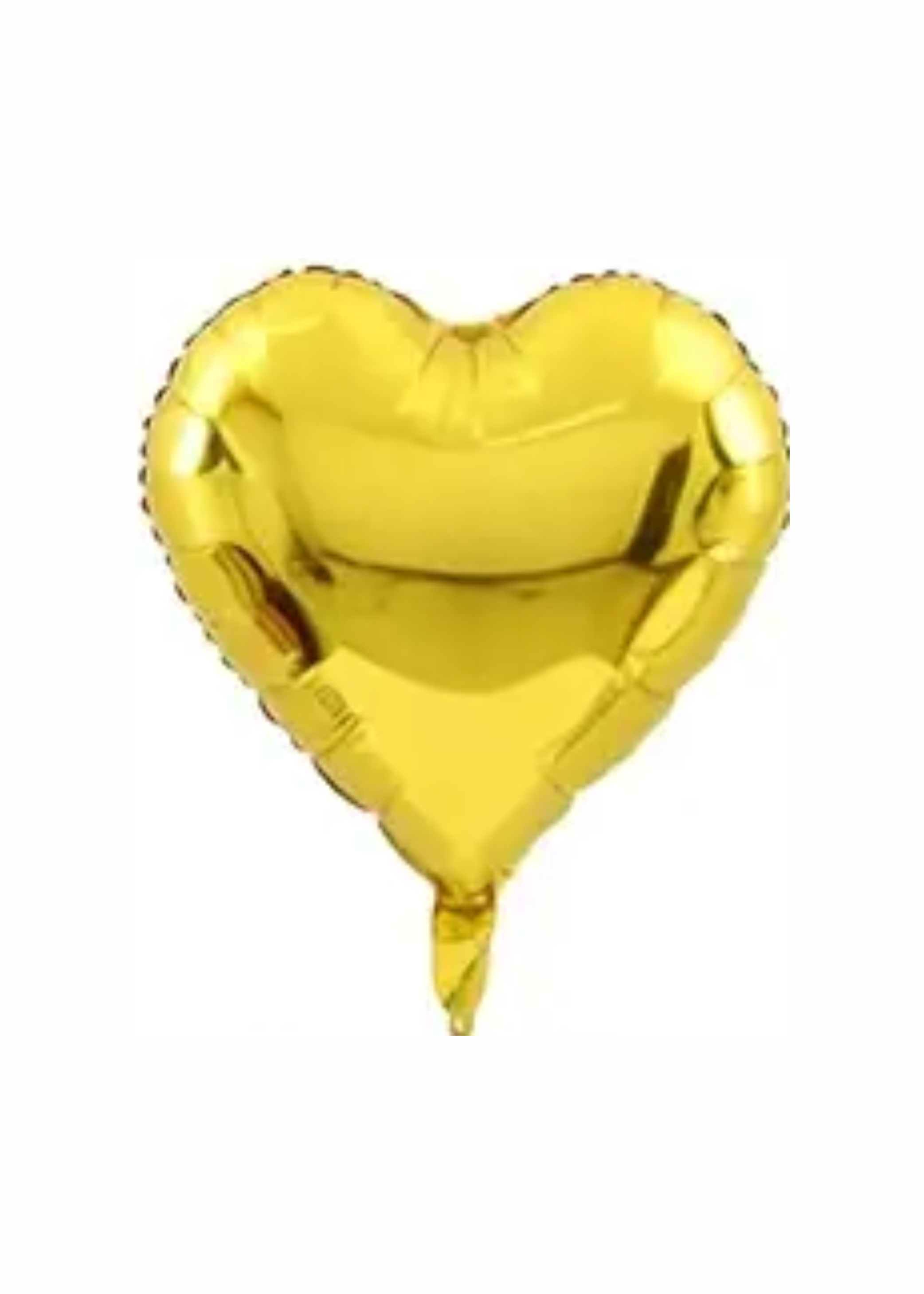 Corazón metálico dorado