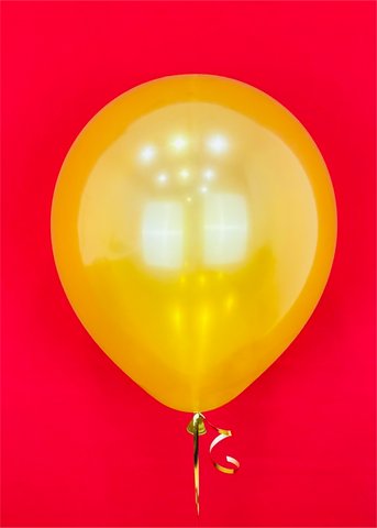 Globo de látex dorado metálico