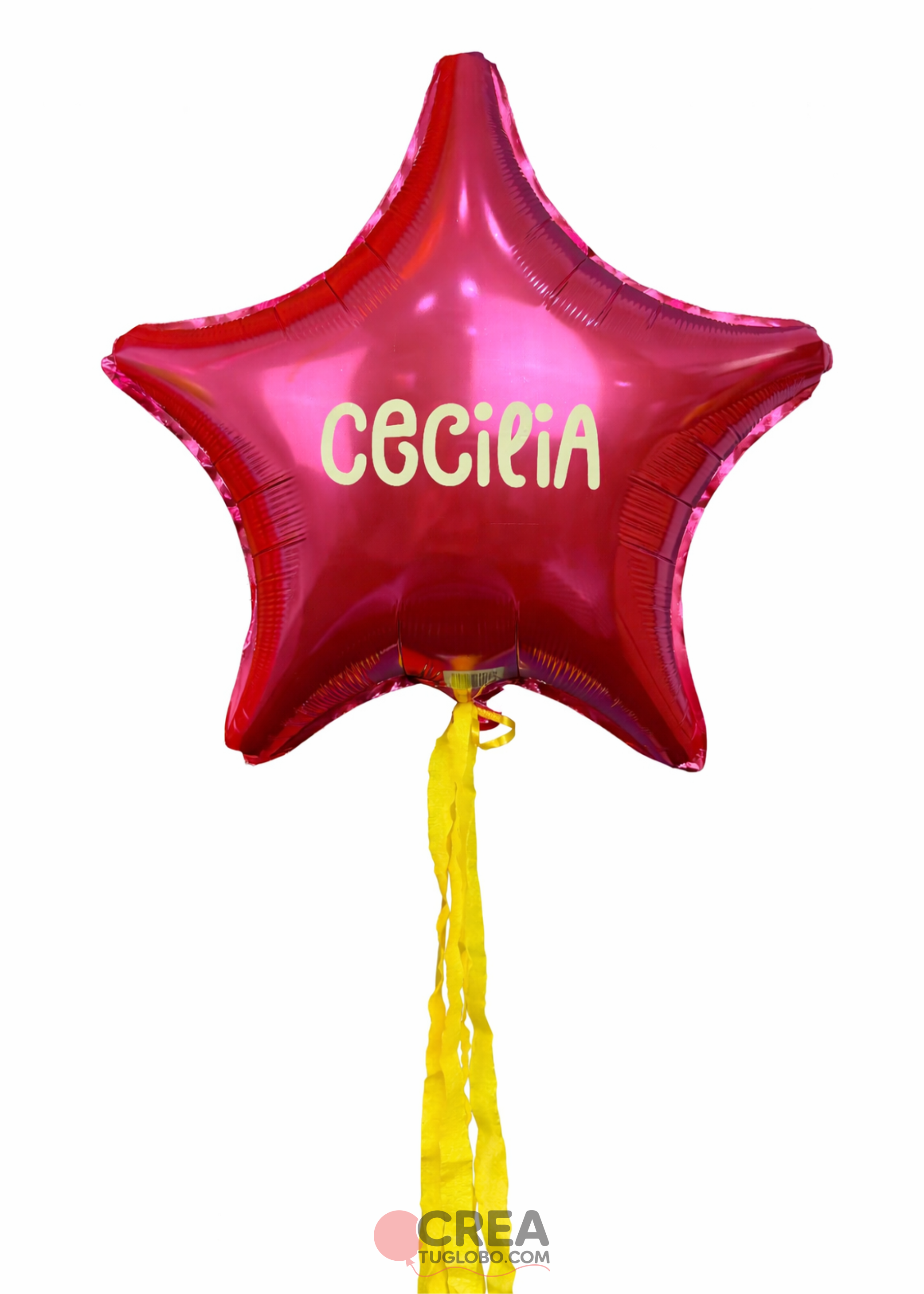 Estrella fucsia + nombre