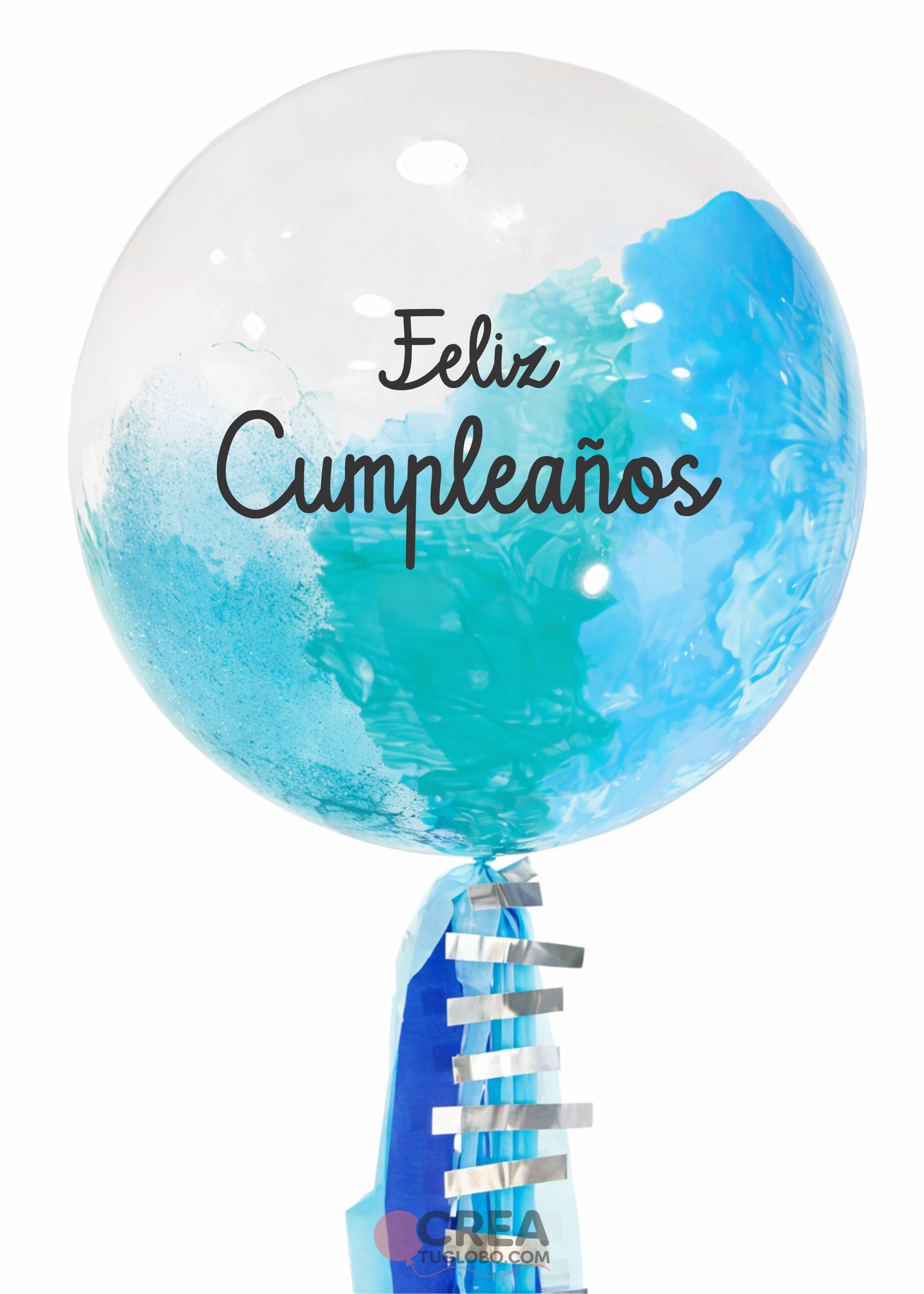 Bubble franjas con glitter