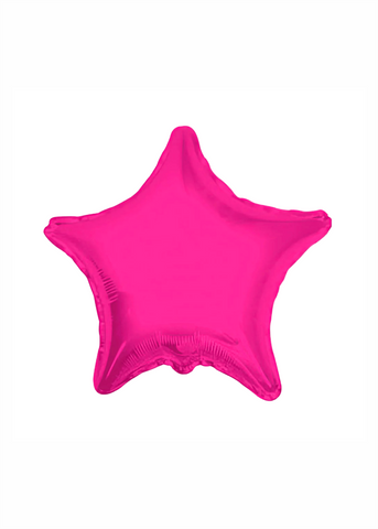 Estrella metálica fucsia