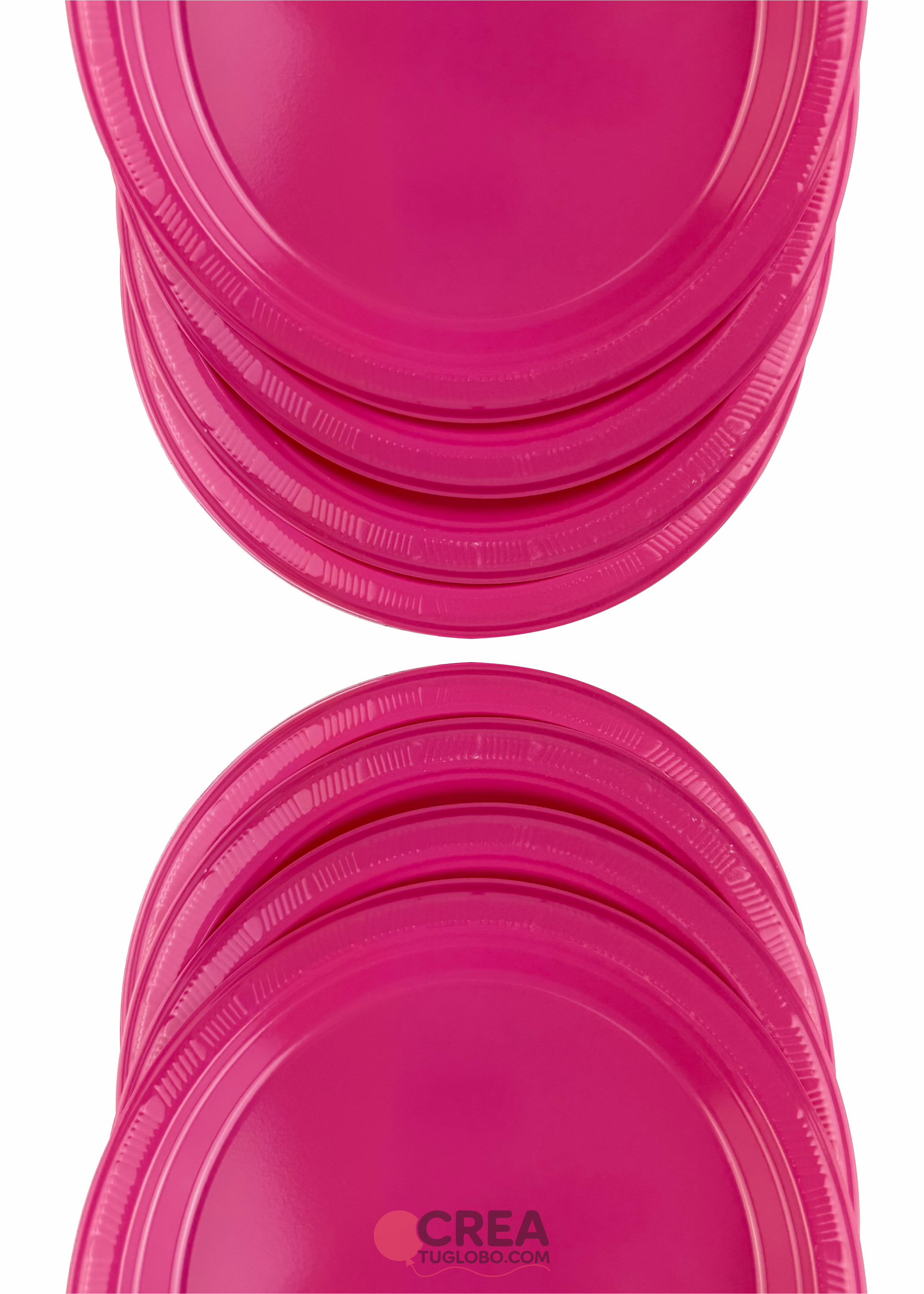 Plato redondo 7” fucsia