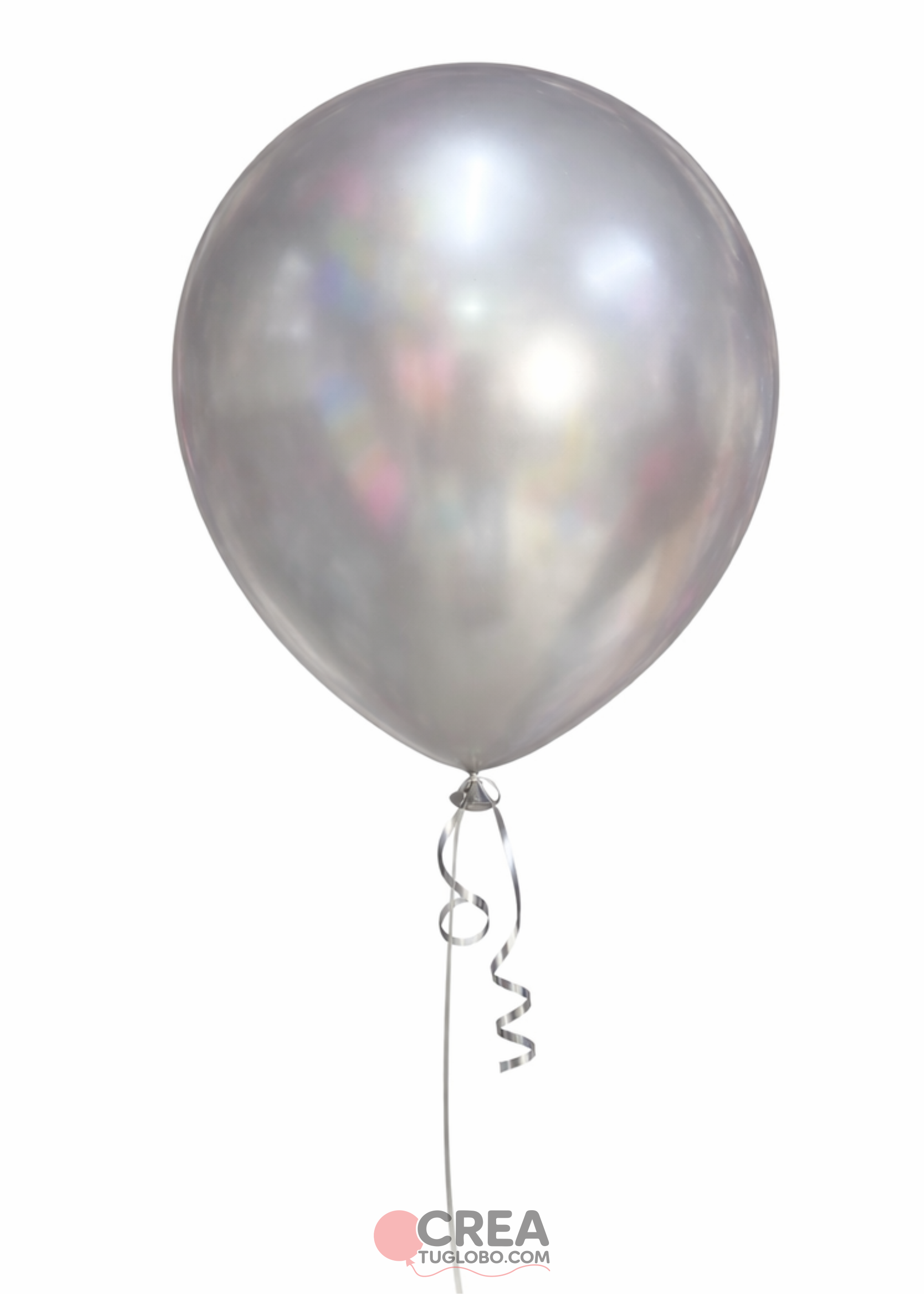 Globo de látex plata chrome