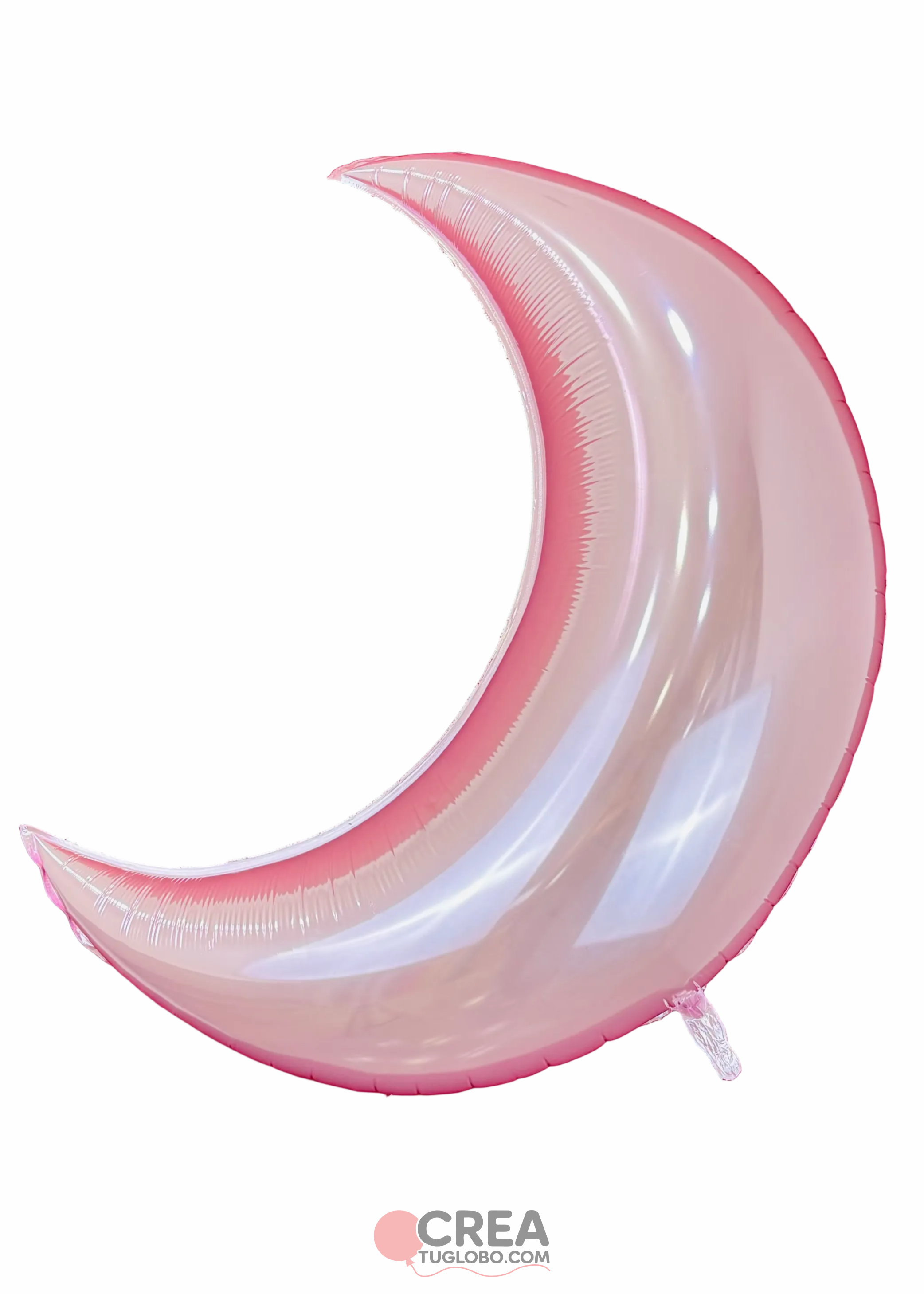 Globo metálico de luna rosa