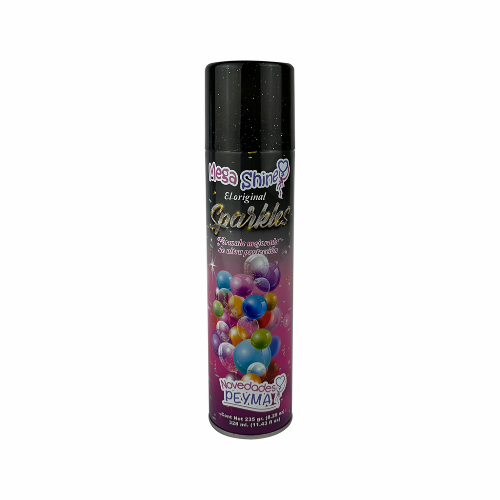 Abrillantador de globos mega shine sparkles glitter 328ml