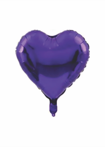 Corazón metálico morado