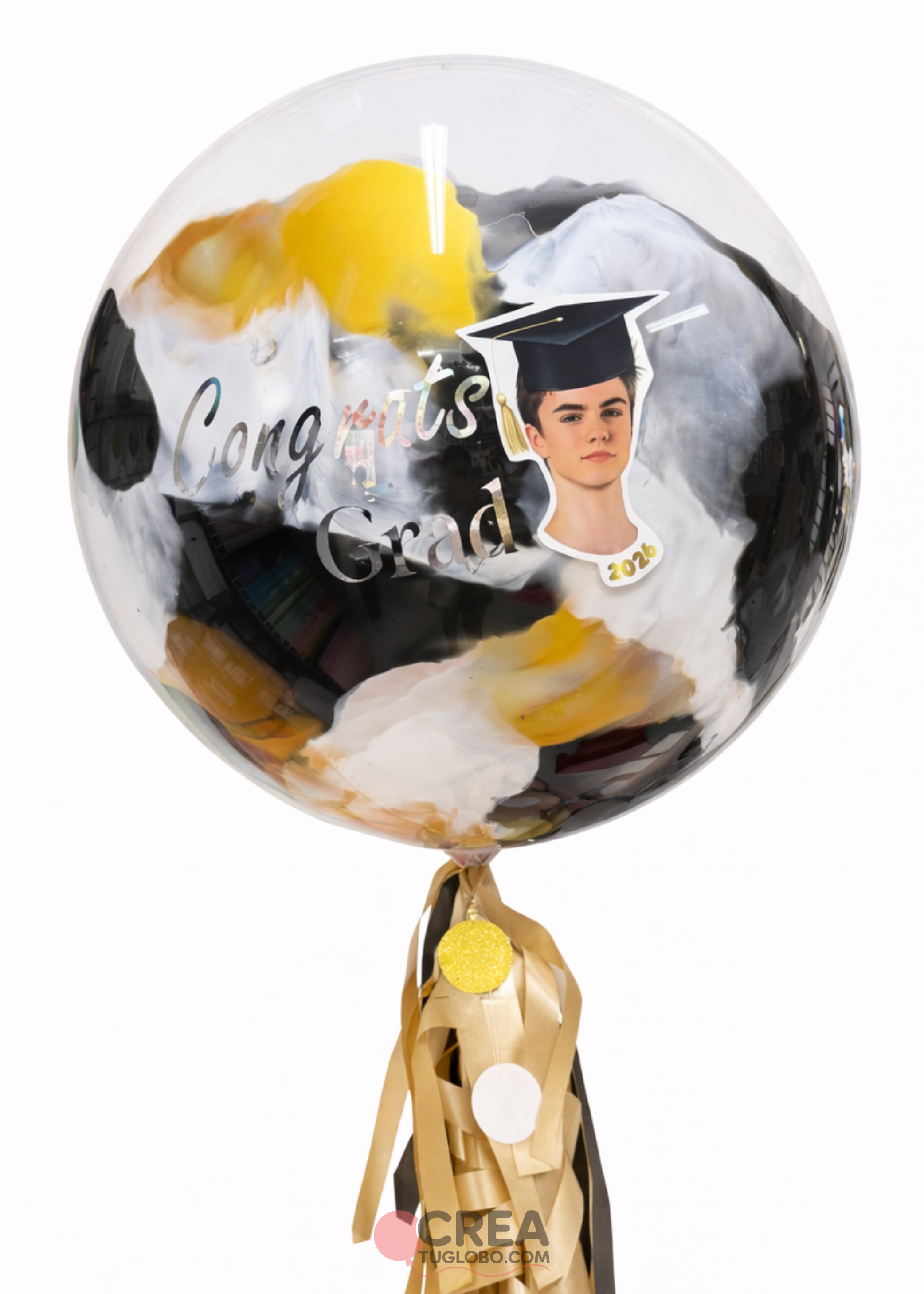 Bubble black con hoja de oro