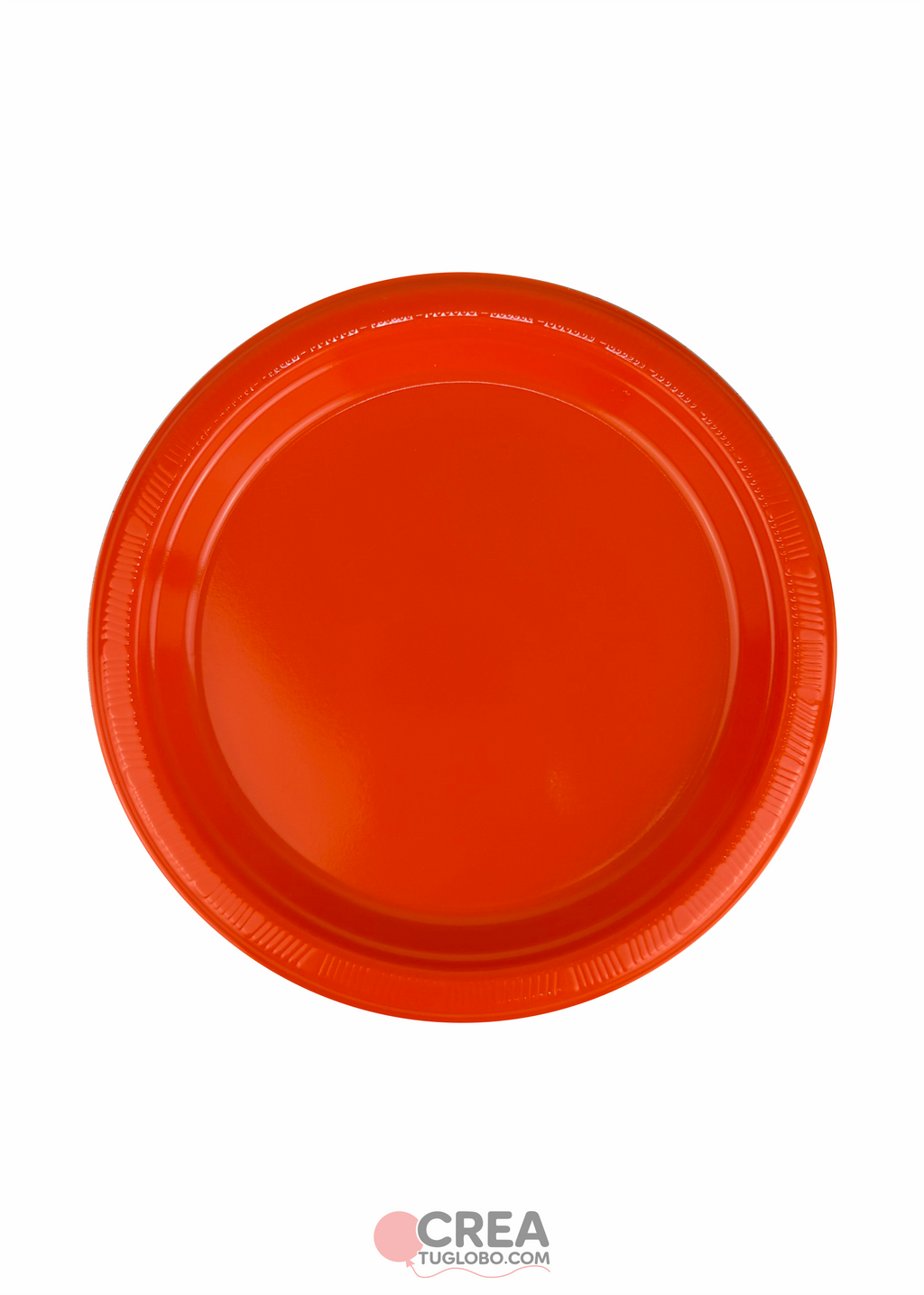 Plato redondo 9” naranja