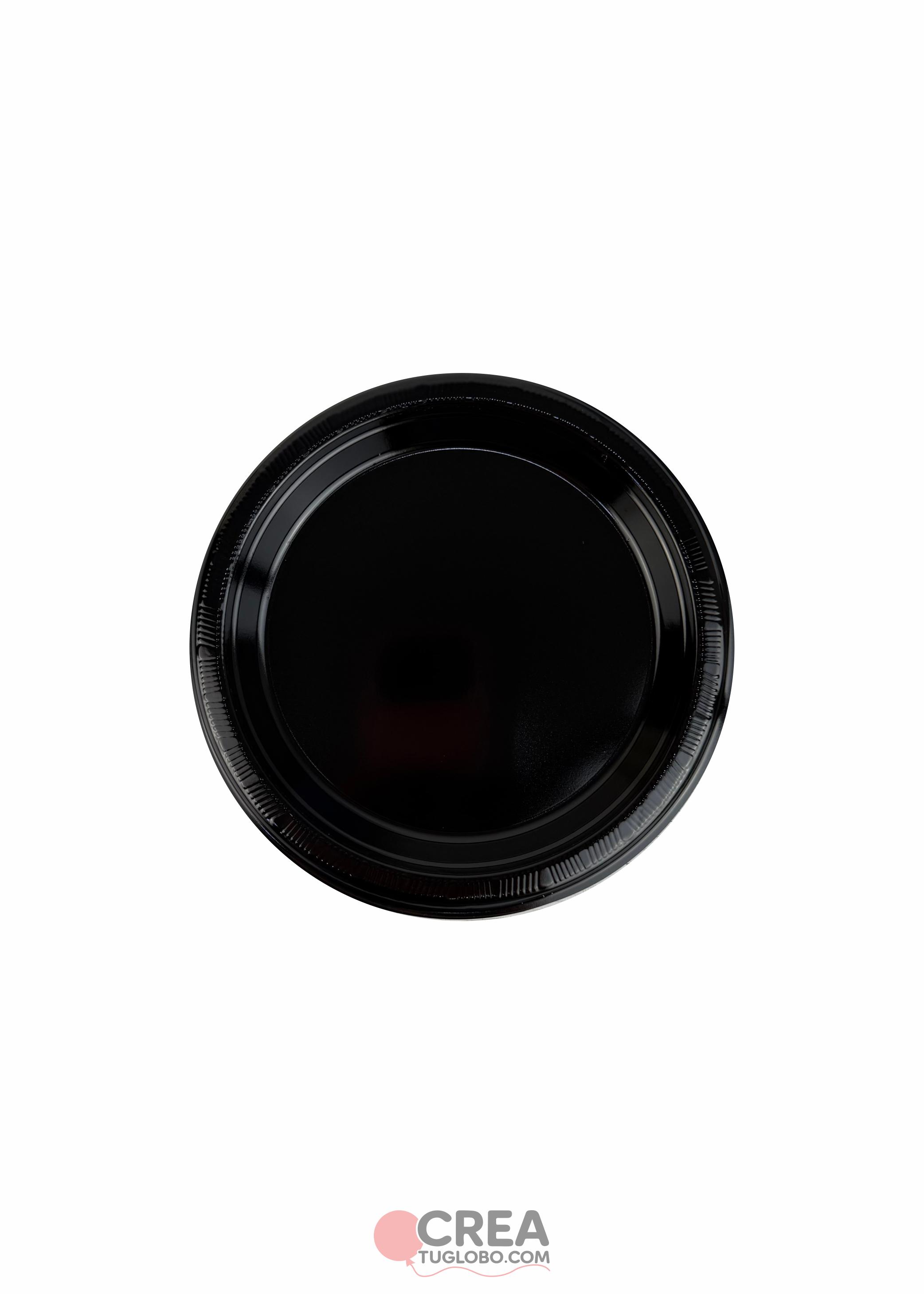 Plato redondo 7” negro
