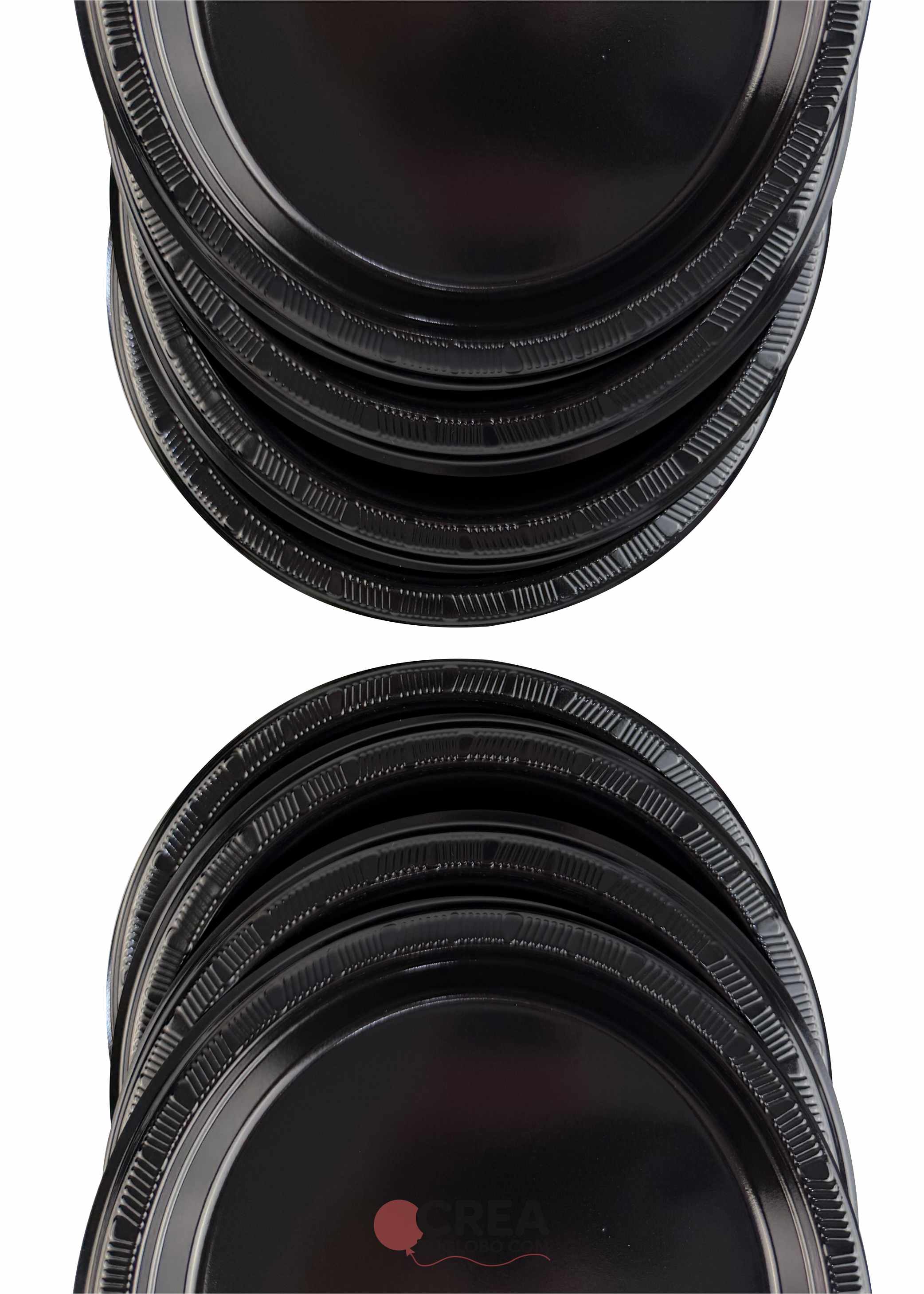 Plato redondo 7” negro