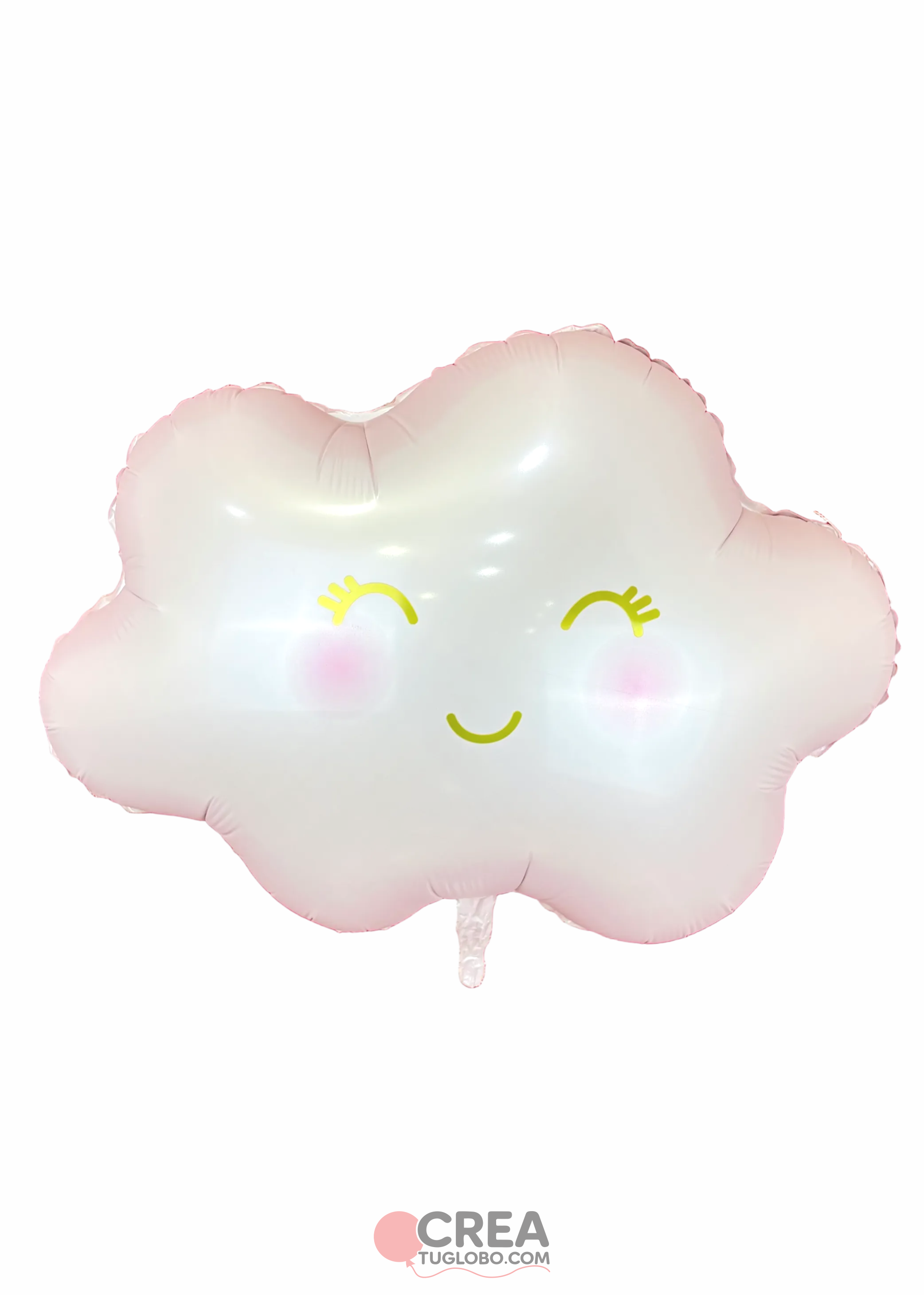 Globo metálico de nube rosa