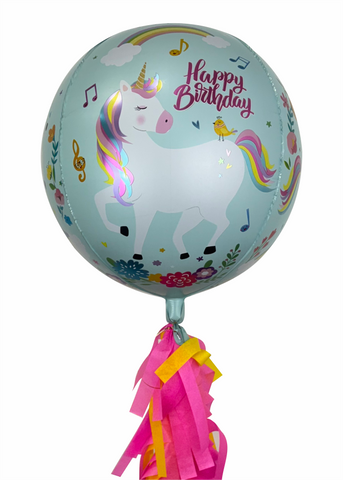 Esfera metálica de unicornio