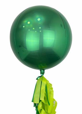 Esfera metálica verde bandera