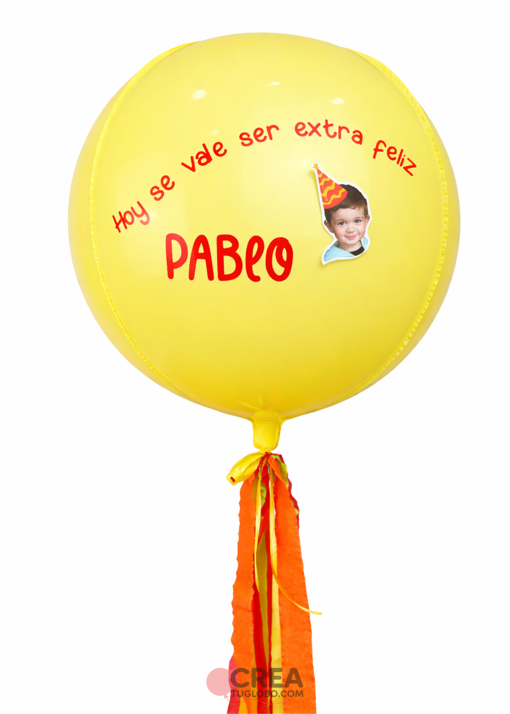 Esfera personalizada amarilla