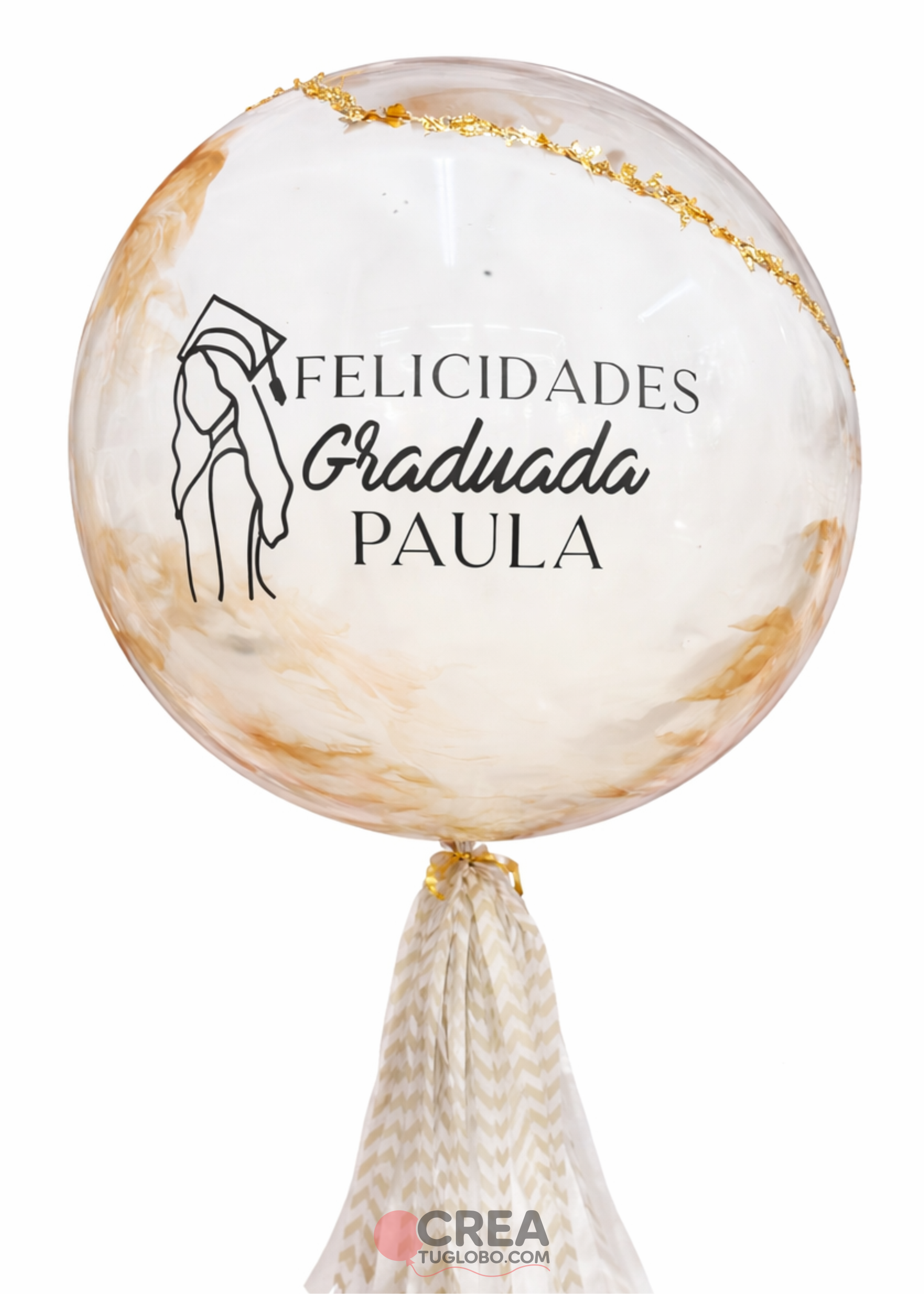 Bubble con hoja de oro white