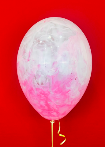 Globos de látex transparente con pintura