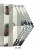 Plato hexagonal plata y blanco