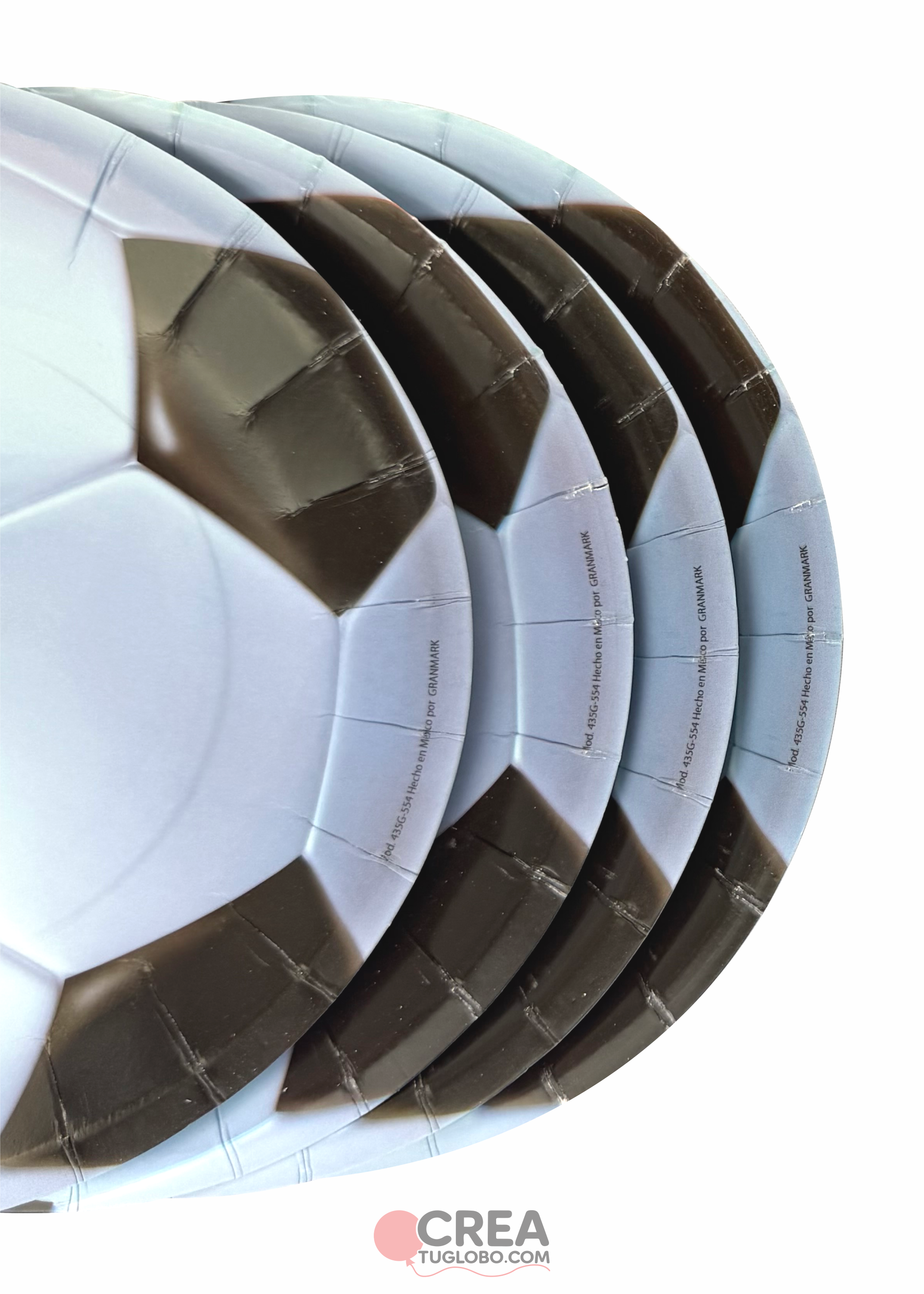 Plato balón de futbol