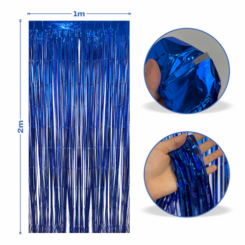 Cortina metalica en tira de 1m x 2m Azul