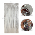 Cortina metalica en tira de 1m x 2m Plata