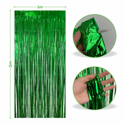 Cortina metalica en tira de 1m x 2m Verde