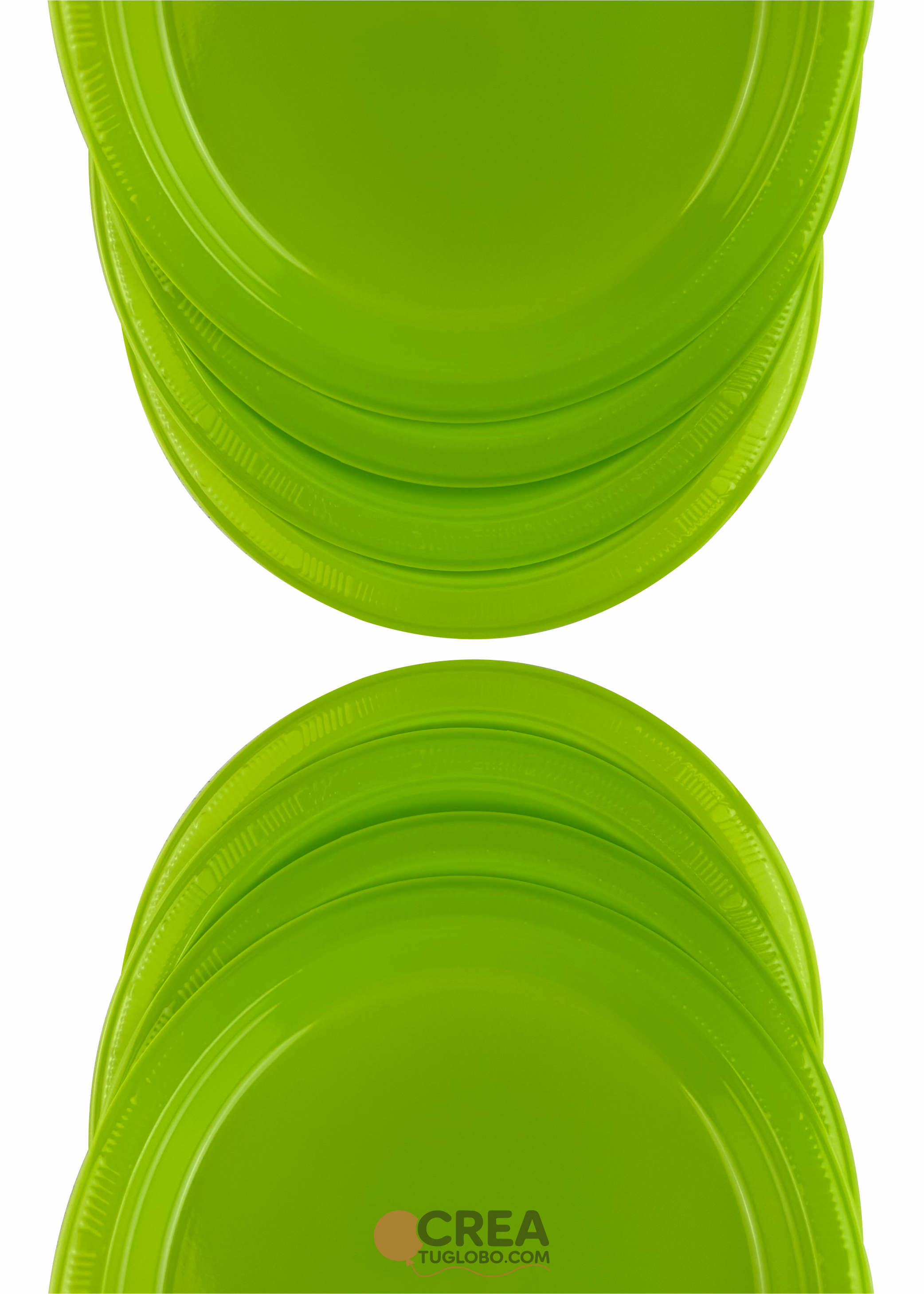 Plato redondo 7” verde limón