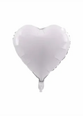 Corazón metálico blanco