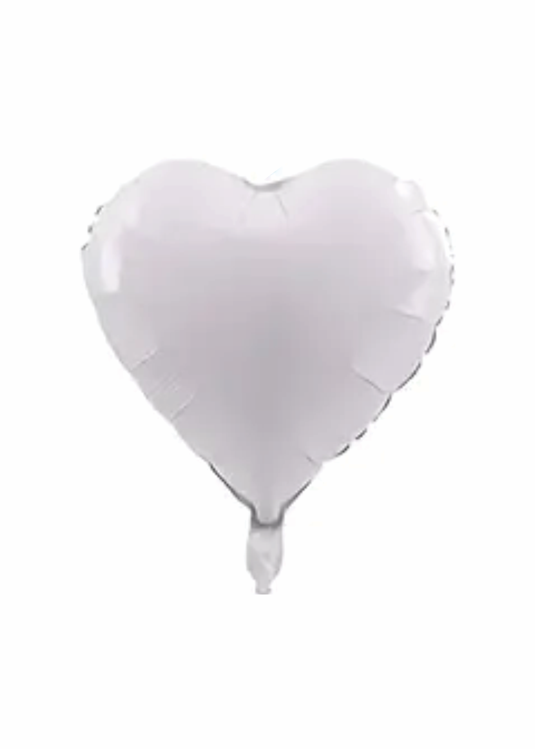 Corazón metálico blanco