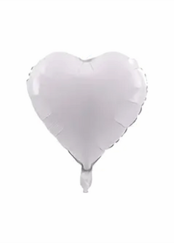 Corazón metálico blanco