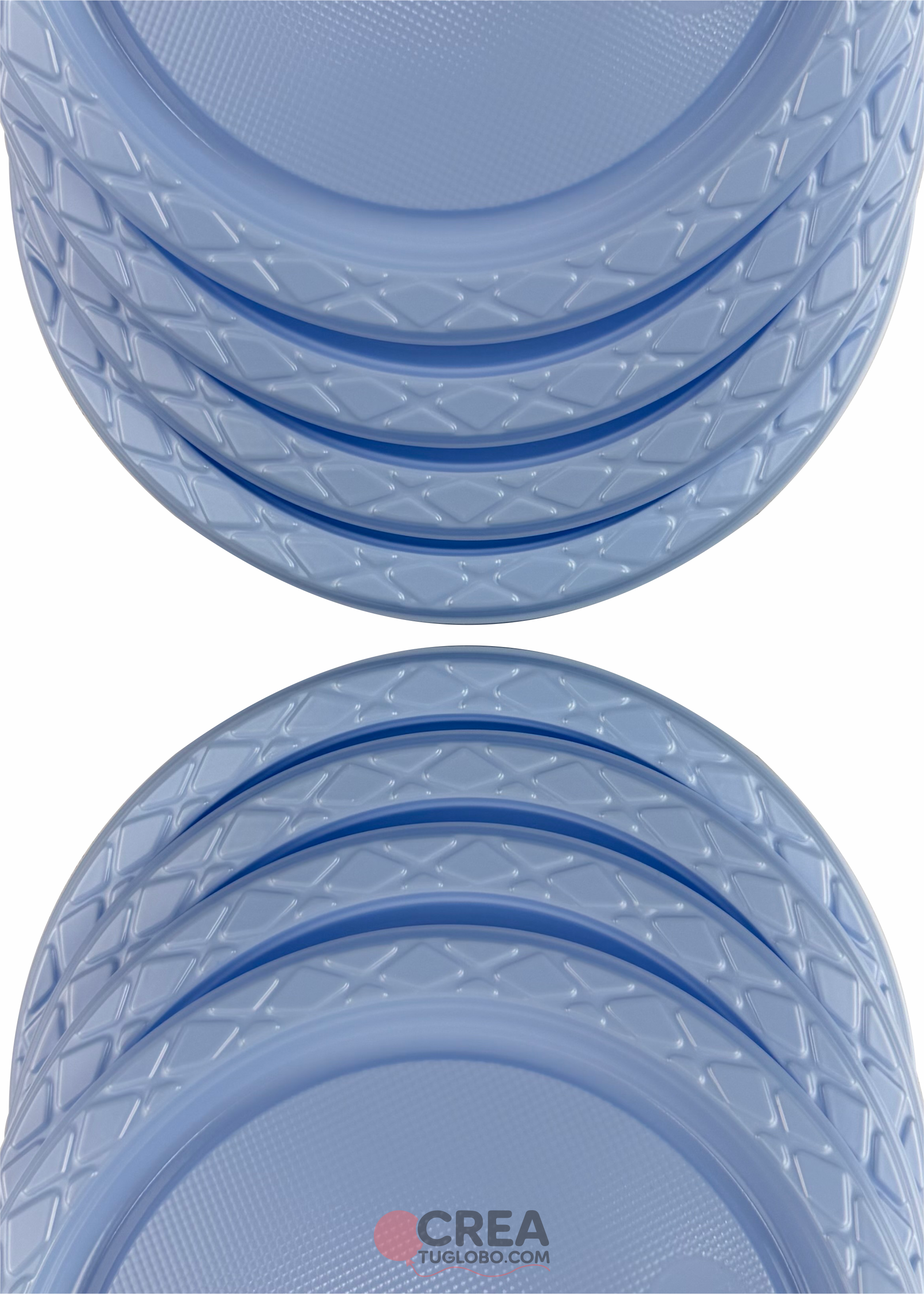 Plato redondo 9" celeste