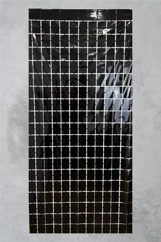 Cortina metalica en cuadros de 1m x 2m Negro
